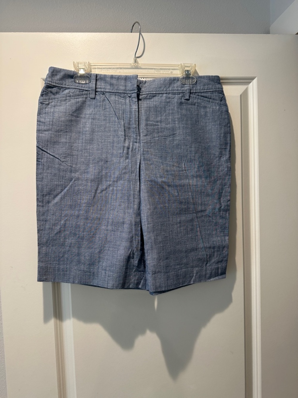 Talbots Chambray-Style Bermuda Shorts NWOT